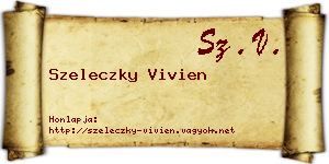 Szeleczky Vivien névjegykártya